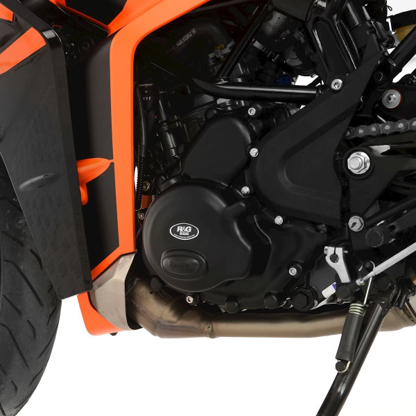R&G Engine Case Cover Kit (2pc) for Husqvarna Svartpilen / Vitpilen 401 '20- '23, KTM 390 Adventure '20- & RC 390 '22- Race/road version